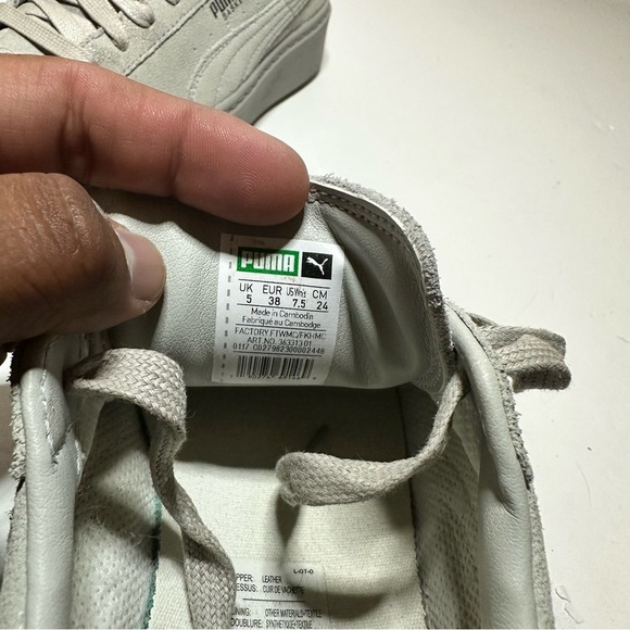 PUMA BASKET PLATFORM RESET Sneakers Gray Womens size 7.5 shoes (03 Box 1) - Picture 7 of 9